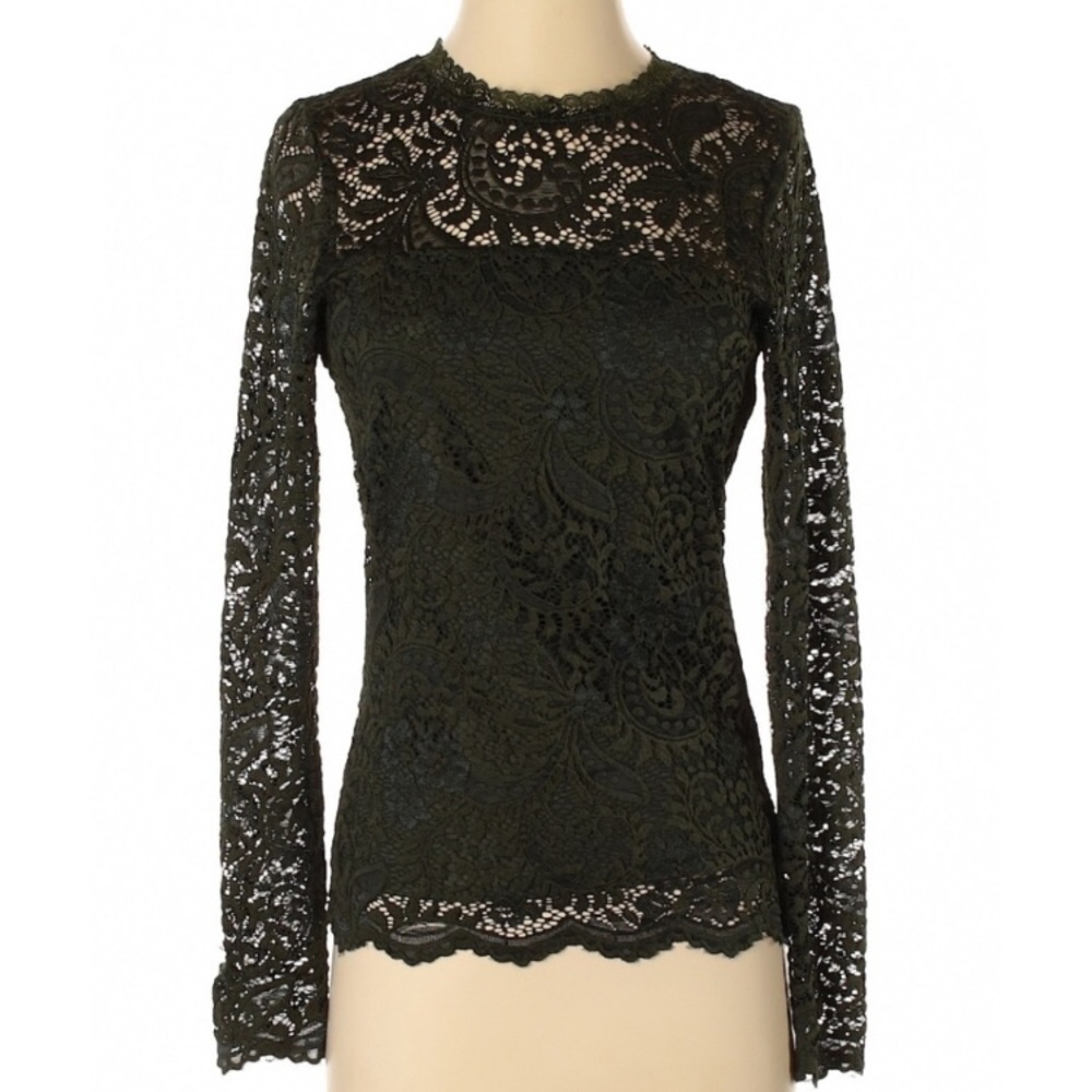 Vero Moda Dark Green Lace Blouse